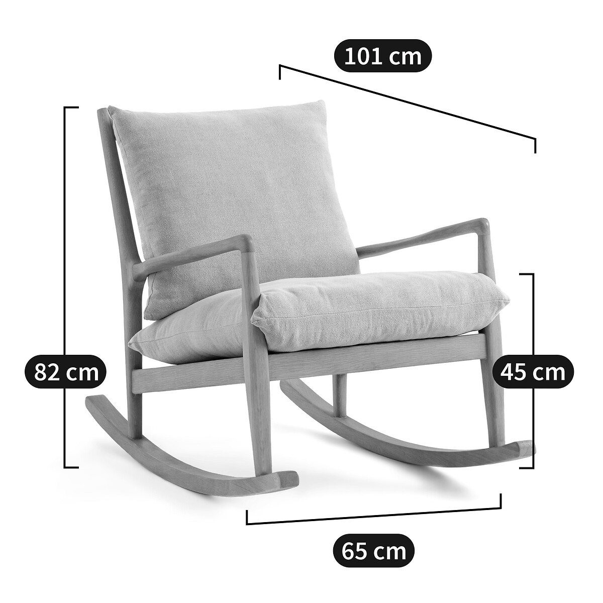 Кресло-качалка из льняной ткани, dilmaAm.Pm купить в интернет-магазине